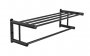 Miller Classic Wall Mounted Black Towel Rack