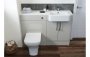 Purity Collection Aurora 1542mm Basin Toilet & 1 Door Unit Pack (RH) - Light Grey Gloss