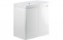 Purity Collection Lumbra 800mm 2 Door Floor Standing Basin Unit - White Gloss