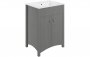 Purity Collection Lucio 610mm Floor Standing Basin Unit (exc. Basin) - Grey Ash