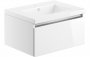 Purity Collection Carina 615mm 1 Drawer Wall Hung Basin Unit Inc. Basin - White Gloss