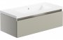Purity Collection Carina 815mm 1 Drawer Wall Hung Basin Unit Inc. Basin - Latte