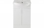 Purity Collection Visio 560mm Floor Standing Basin Unit & Mirror Pack