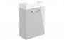 Purity Collection Volti 410mm Wall Hung 1 Door Basin Unit & Basin - Grey Gloss