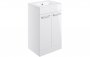 Purity Collection Volti 510mm Floor Standing 2 Door Basin Unit & Basin - White Gloss