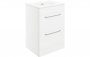 Purity Collection Garbo 610mm 2 Drawer Floor Unit & Basin - White Gloss