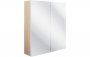 Purity Collection Textura 600mm 2 Door Mirrored Wall Unit - Matt White
