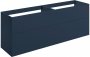 Purity Collection Statura 1180mm Wall Hung 4 Drawer Basin Unit (No Top) - Matt Deep Blue