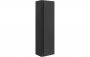 Purity Collection Diverge 350mm Wall Hung 1 Door Tall Unit - Matt Black & Glass