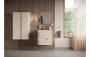 Purity Collection Diverge 805mm Wall Hung 2 Drawer Basin Unit & Co-ordinating Basin - Matt Cotton & Oak Effect