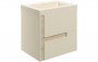 Purity Collection Diverge 605mm Wall Hung 2 Drawer Basin Unit & Co-ordinating Basin - Matt Cotton & Oak Effect