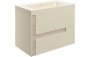 Purity Collection Diverge 805mm Wall Hung 2 Drawer Basin Unit & Co-ordinating Basin - Matt Cotton & Oak Effect