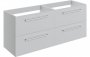 Purity Collection Volti 1180mm Wall Hung 2 Drawer Basin Unit Run (No Top) - Grey Gloss
