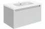 Purity Collection Accord 815mm Wall Hung 1 Drawer Basin Unit & Basin - Matt Mineral Grey