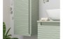 Purity Collection Accord 600mm Wall Hung 1 Drawer Basin Unit & Worktop - Matt Willow Green