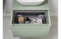 Purity Collection Accord 800mm Wall Hung 1 Drawer Basin Unit & Worktop - Matt Willow Green