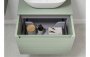 Purity Collection Accord 600mm Wall Hung 1 Drawer Basin Unit & Worktop - Matt Willow Green