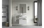 Purity Collection Naturel 800mm Wall Hung White Marble Basin Shelf & Black Bottle Trap