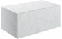 Purity Collection Naturel 800mm Wall Hung Storage Drawer - White Marble