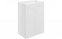 Purity Collection Statura 590mm Floor Standing 2 Door Basin Unit (No Top) - Matt White