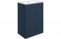 Purity Collection Statura 615mm Floor Standing 2 Door Basin Unit & Basin - Matt Deep Blue