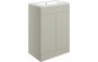 Purity Collection Statura 615mm Floor Standing 2 Door Basin Unit & Basin - Matt Latte