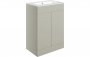 Purity Collection Statura 615mm Floor Standing 2 Door Basin Unit & Basin - Matt Latte