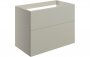 Purity Collection Statura 790mm Wall Hung 2 Drawer Basin Unit (No Top) - Matt Latte