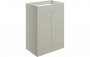 Purity Collection Statura 590mm Floor Standing 2 Door Basin Unit (No Top) - Matt Latte