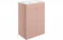 Purity Collection Statura 615mm Floor Standing 2 Door Basin Unit & Basin - Matt Antique Rose