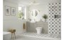 Purity Collection Belinda 1542mm Basin Toilet & 1 Door Unit Pack (RH) - Matt Latte