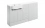 Purity Collection Textura 1542mm Basin Toilet & 3 Drawer Unit Pack (LH) - Matt White