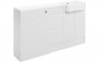 Purity Collection Valento 1542mm Basin Toilet & 3 Drawer Unit Pack (LH) - White Gloss