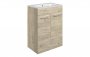 Purity Collection Volti 610mm Floor Standing 2 Door Basin Unit & Basin - Oak