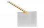 Purity Collection Icona 1200mm Fluted Wetroom Panel & Support Bar - Brushed Brass