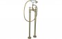 Purity Collection Terni Floor Standing Bath/Shower Mixer & Shower Kit - Brushed Brass