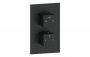 Purity Collection Meteor Thermostatic Two Outlet Twin Shower Valve - Matt Black