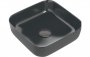 Purity Collection Opulent 400mm Ceramic Square Washbowl & Waste - Matt Black