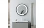 Purity Collection Aureole 600mm Round Front-Lit LED Mirror - Matt Black