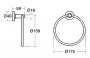 Ideal Standard IOM Silk Black Towel Ring