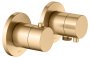 Keuco Edition 400 Thermostatic Mixer Set 2-Way With Wall Outlet for Shower Hose - Brushed Brass