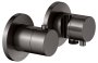 Keuco Edition 400 Thermostatic Mixer Set 3-Way With Wall Outlet for Shower Hose & Holder - Brushed Titanblack