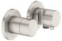 Keuco Edition 400 Thermostatic Mixer Set 2-Way With Wall Outlet for Shower Hose & Holder - Brushed Nickel