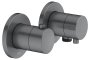 Keuco Edition 400 Thermostatic Mixer Set 2-Way With Wall Outlet for Shower Hose - Brushed Black / Chrome
