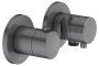 Keuco Edition 400 Thermostatic Mixer Set 2-Way With Wall Outlet for Shower Hose & Holder - Brushed Black / Chrome