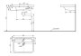 TOTO CF 650mm Square Basin with 1 Tap Hole & Overflow