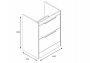Britton Shoreditch 650mm Caramel Floorstanding Vanity Unit and Basin