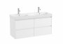 Roca Ona Unik 1200mm Double Basin & Matt White Unit (4 Drawers)