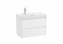 Roca Ona Unik 800mm Left Hand Basin & Matt White Unit (2 Drawers)