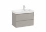 Roca Ona Unik 800mm Right Hand Basin & Matt Grey Unit (2 Drawers)